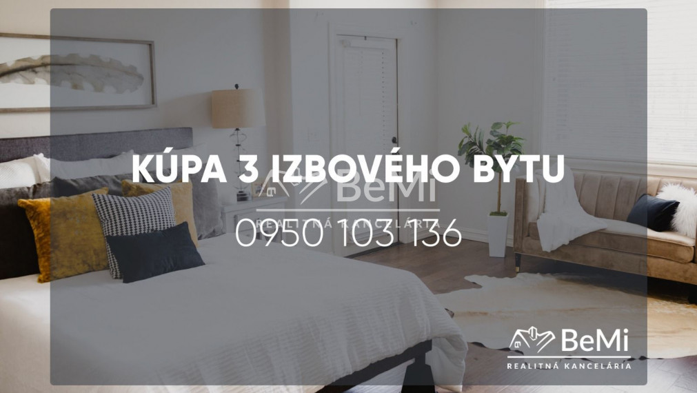 Kúpa 3,5 izbového bytu - Zlaté Moravce