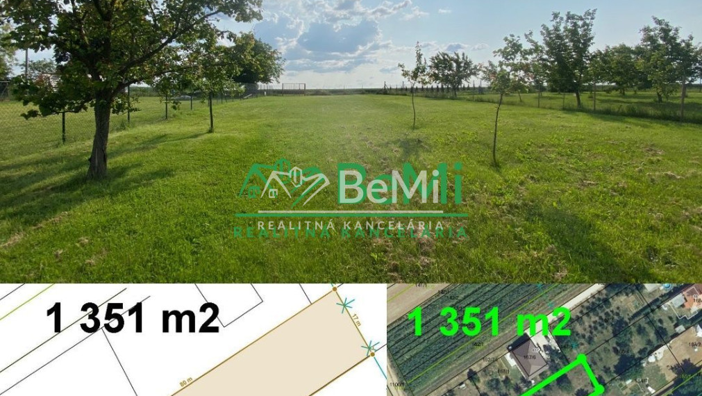Nádherný pozemok 1 351 m2 Čeľadice ID 391-14-MIGa