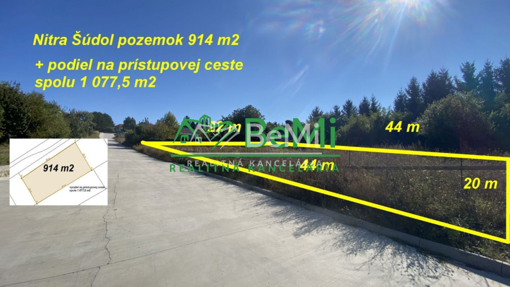Nitra Šúdol pozemok 1 077 m2 ID 508-14-MIGa
