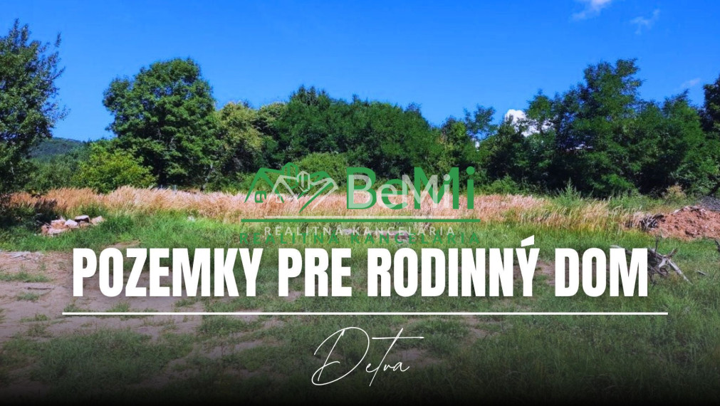 Stavebný pozemok 774 m2, Detva