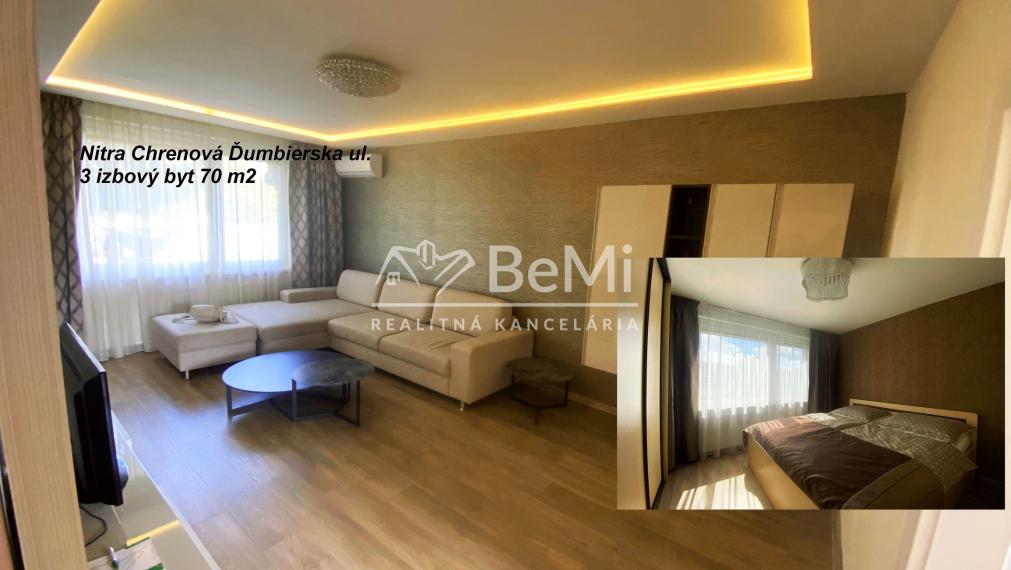 Prenájom 3 izbový byt 70 m2 Nitra Chrenová ID 584-213-MIG