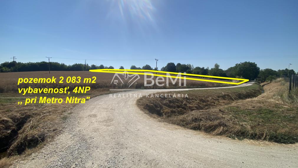 Pozemok 2 083 m2, 4NP, vybavenosť ,,pri Metro Nitra " ID 626-14-MIG