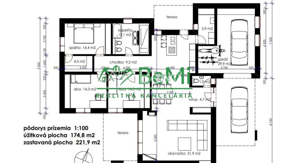 Moderná, 4 - izbová novostavba s garážou (vo výstavbe) na pozemku s rozlohou 969 m2, Malý Lapáš ID 300-12-MIG