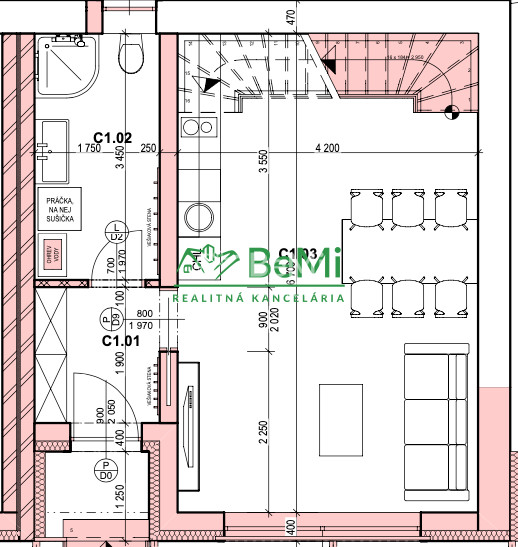 Prenájom  bytu v rodinnom dome  v tichej časti mesta Bytča (217-213-MACH)