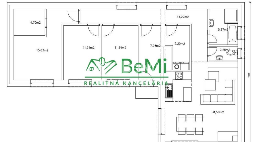 Moderná novostavba , 4 izbový rodinný dom v obci Žihárec ID 422-12-MIG