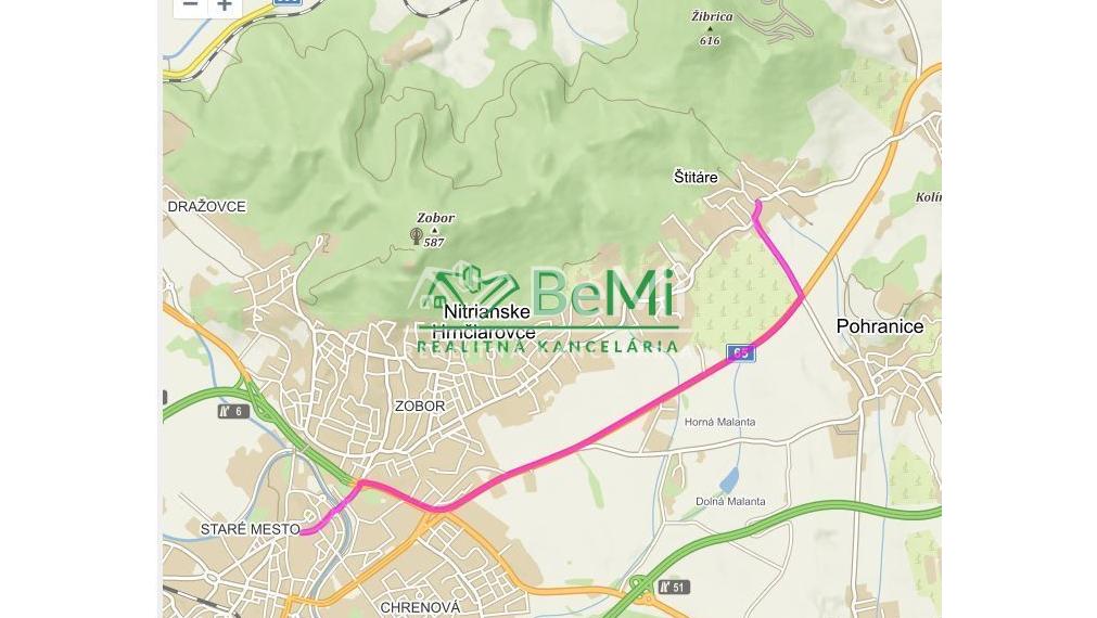 Pozemok Štitáre  (800 m2) ,v slepej uličke pod lesom ID 539-14-MIG
