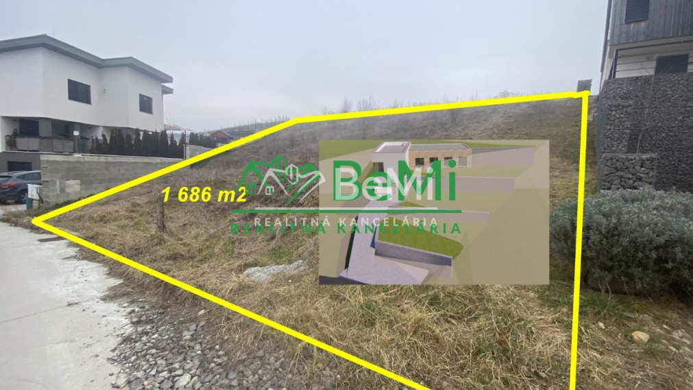 Pozemok 1 686 m2 Nitra Janíkovce všetky IS  ID 545-14-MIG