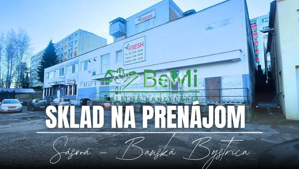 Prenájom, skladové priestory  60m2  Banská Bystrica-Sásová