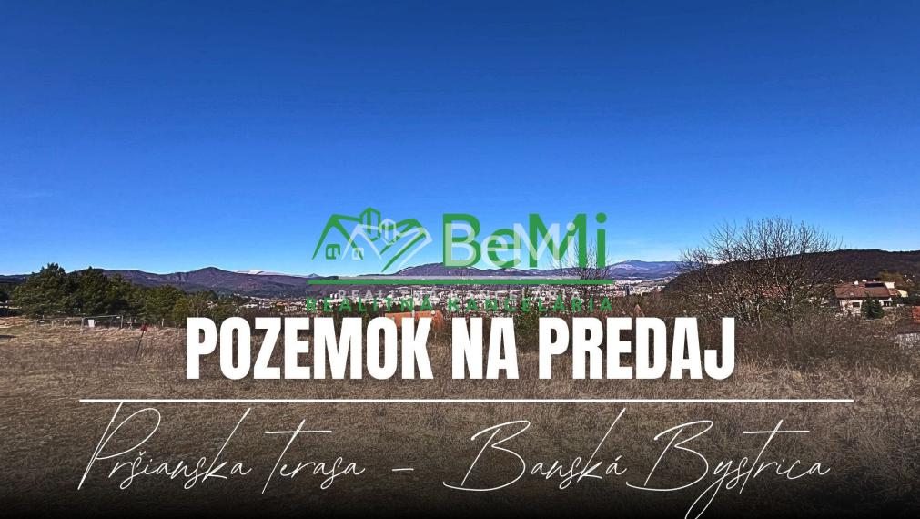 Stavebný pozemok 1208 m2, výhľad na mesto, Banská Bystrica