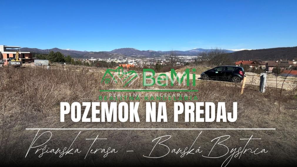 Stavebný pozemok 1208 m2, výhľad na mesto, Banská Bystrica