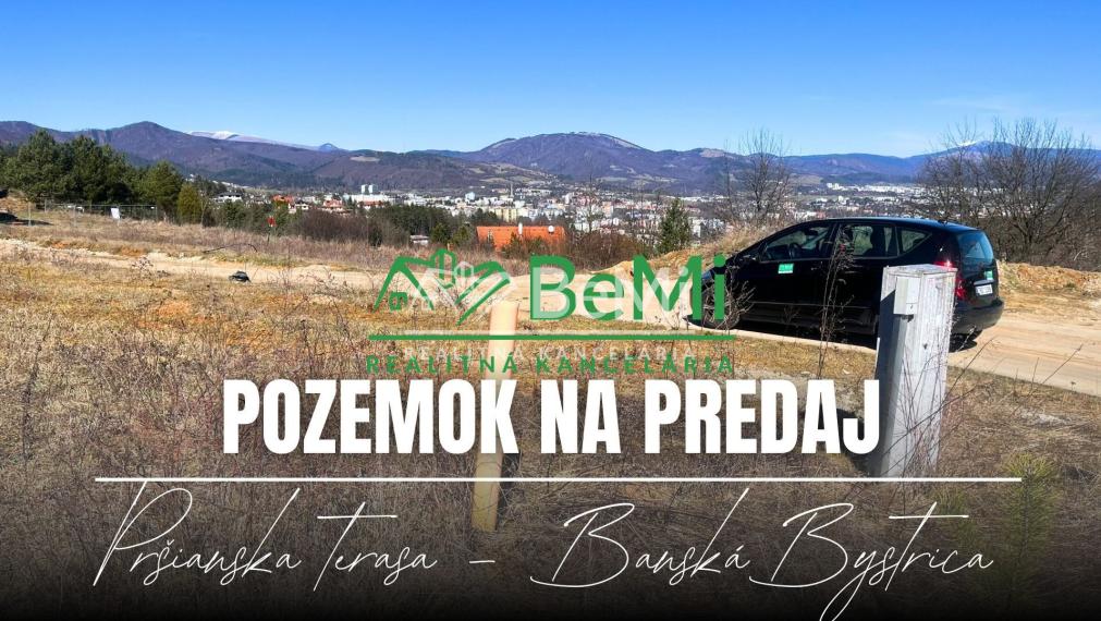 Stavebný pozemok 1208 m2, výhľad na mesto, Banská Bystrica