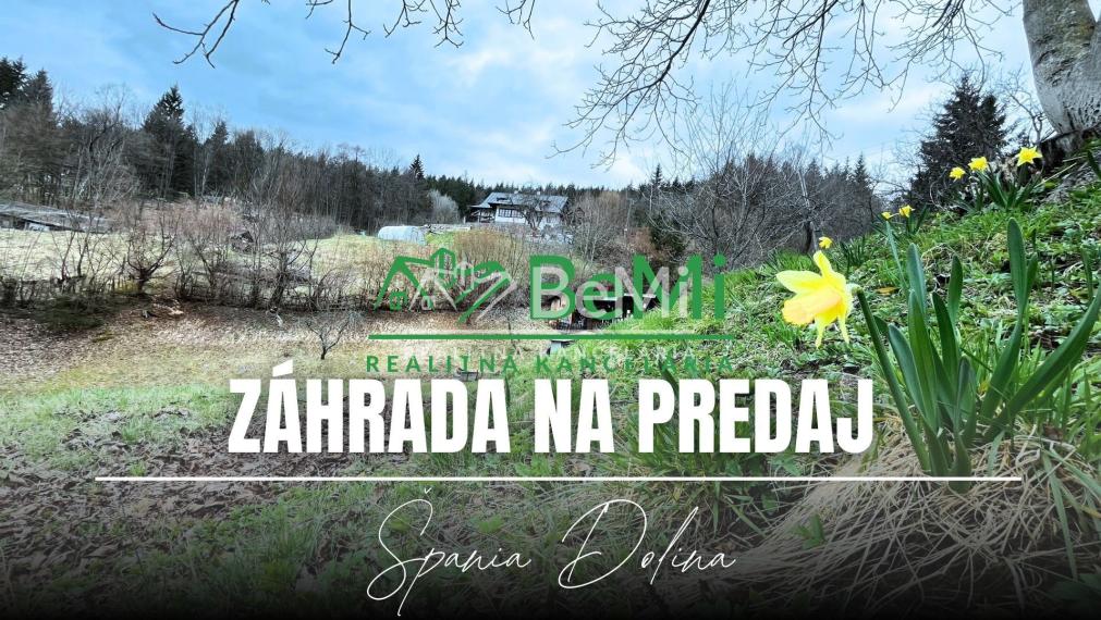 Záhrada s chatkou, 2202 m2, Špania Dolina