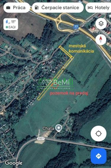 Na predaj rekreačný pozemok, so stavebným investičným potenciálom