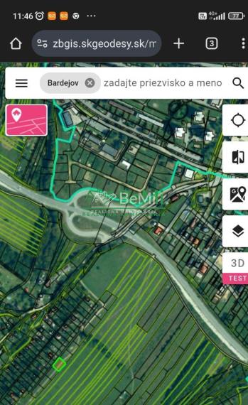 Na predaj rekreačný pozemok, so stavebným investičným potenciálom