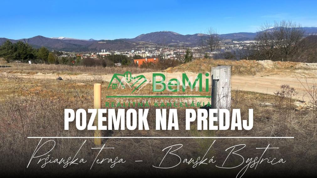 Stavebný pozemok 1208 m2, výhľad na mesto, Banská Bystrica