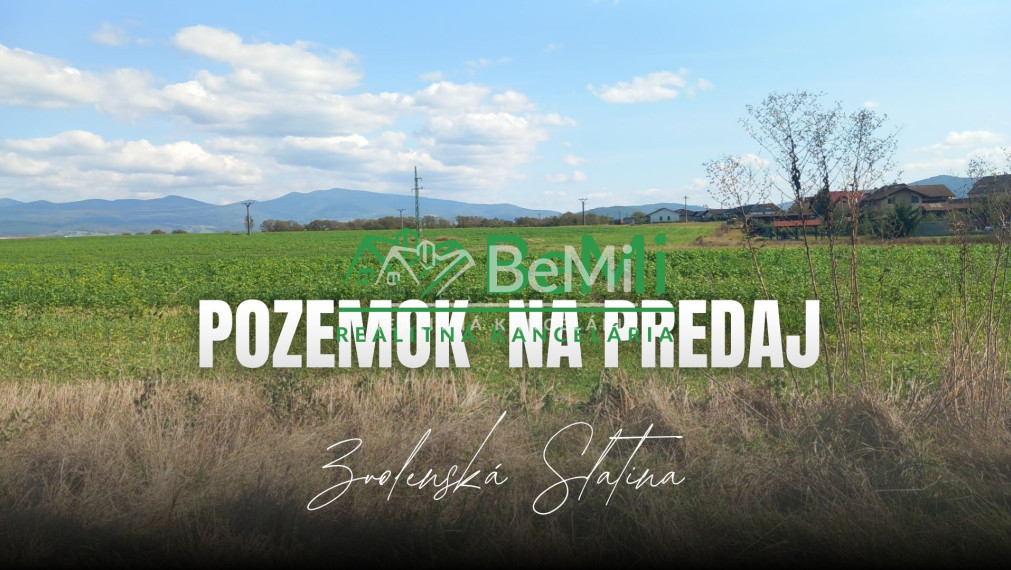 Invevstičný, rovinatý pozemok 5002 m2, Zvolenská Slatina 3D