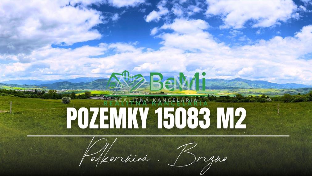 Pozemky Brezno-Podkoreňová s perspektívou a krásnym výhľadom