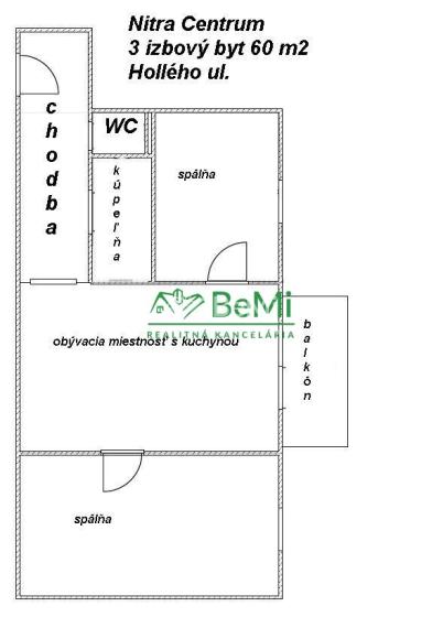 Nitra centrum 2 - izbový byt 560-112-MIGa