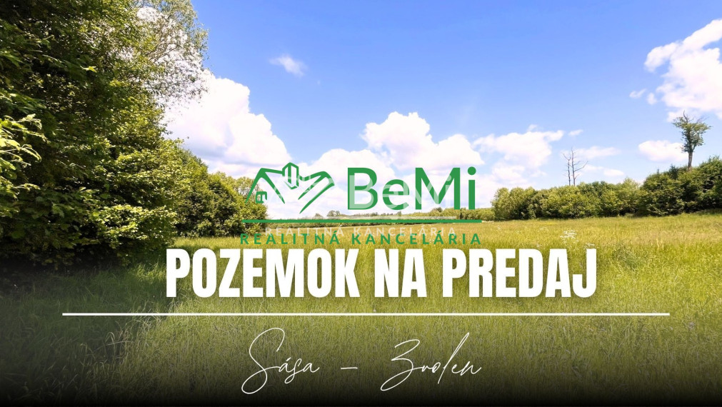 Pozemok 2836 m2, Sása, pod rybníkom, okres Zvolen