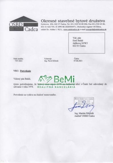 Predaj: 2 izbový byt, 58 m2, Čadca, Žarec ( 244-112-MACHa)