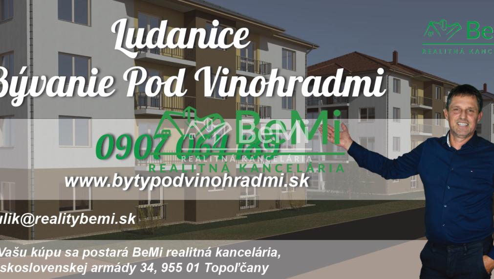 Na predaj 2 izbový byt - novostavba v obci Ludanice
