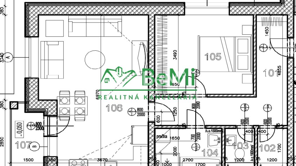 Na predaj 2 izbový byt - novostavba v obci Ludanice