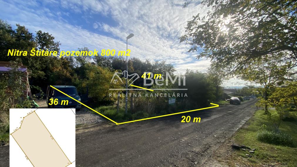 Nitra Štitáre pozemok 800 m2 ID 592-14-MIG