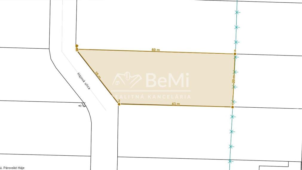 Pozemok  Nitra   Párovské  Háje  ID 005-14-VISK