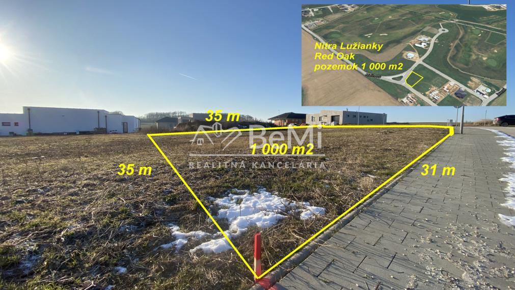 Nitra Lužianky RED OAK golf  pozemok 1 000 m2 ID 599-14-MIG
