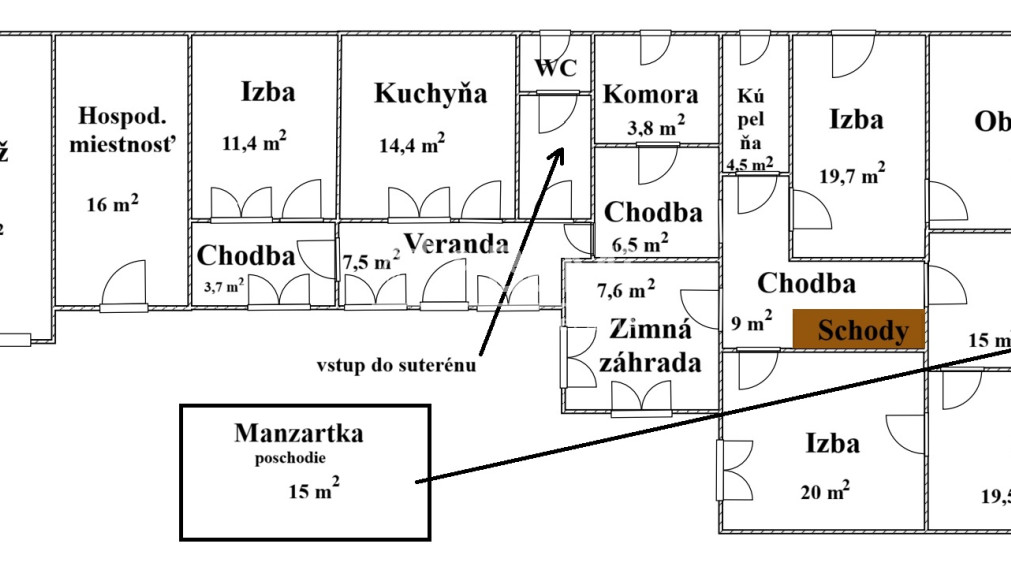 7-izbový rodinný dom, veľká záhrada, garáž, investičná príležitosť - Vinodol