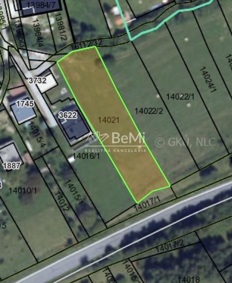 Na predaj stavebný pozemok 1773 m², Hriňová