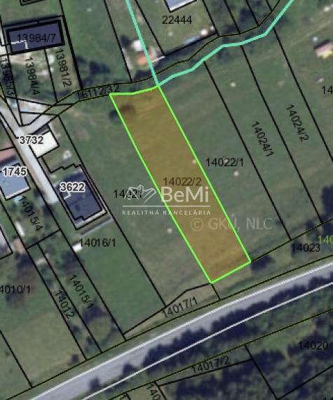 Na predaj stavebný pozemok 1477 m², Hriňová