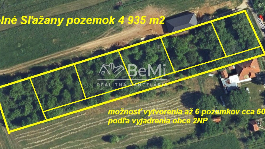 Sľažany pozemok 4 935 m2 ID 628-14-MIG