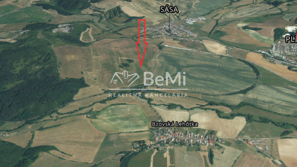Rovinaté pozemky 7700m2 Sása, Zvolen
