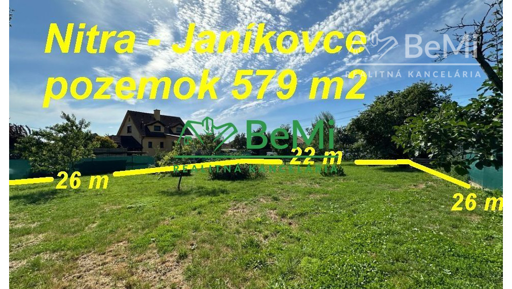 Nitra - Janíkovce pozemok 579 m2 (+ stavebné povolenie, projekt) ID 498-14-MIGa