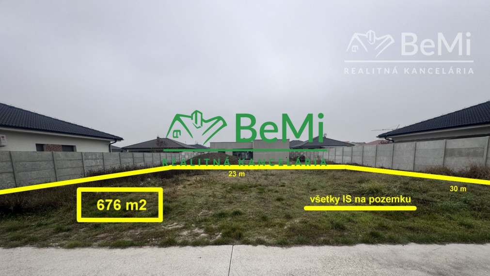 Stavebný pozemok 676 m2, Galanta - Mládežnícka Štvrť