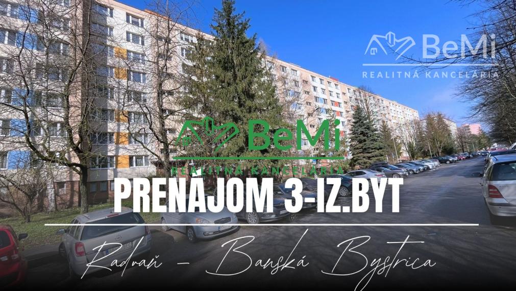 Na prenájom 3-izbový byt,75 m2,Radvaň, Banská Bystrica