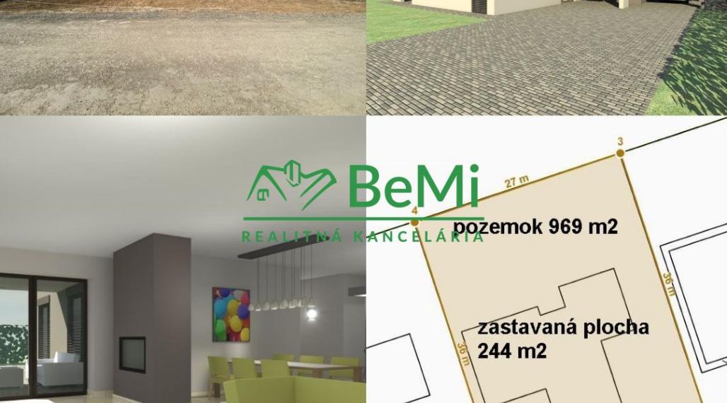 Moderná, 4 - izbová novostavba s garážou (vo výstavbe) na pozemku s rozlohou 969 m2, Malý Lapáš ID 300-12-MIG