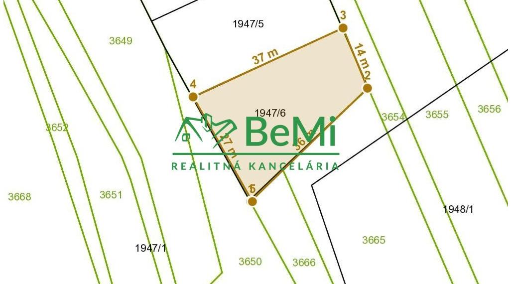 Na predaj pozemok, trvalý trávnatý porast v Námestove, 110-14-MOV