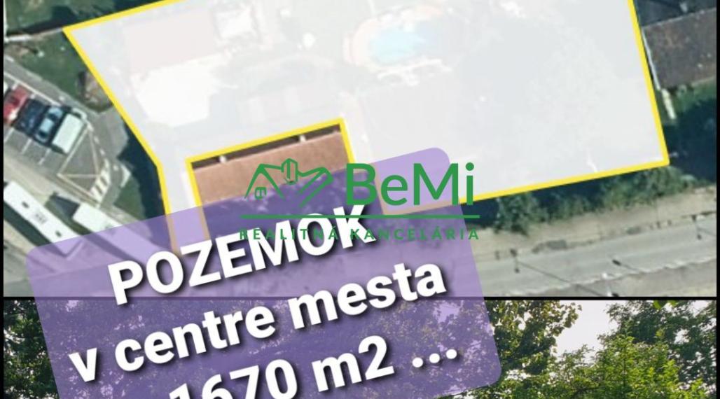 Investičný POZEMOK v centre mesta ...1670m2...Galanta (094-14-DAR)