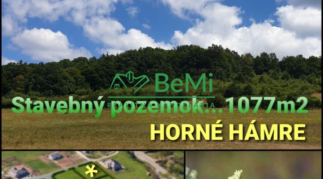 POZEMOK pre váš dom...1077 m2...Horné Hámre (131-14-DAR)