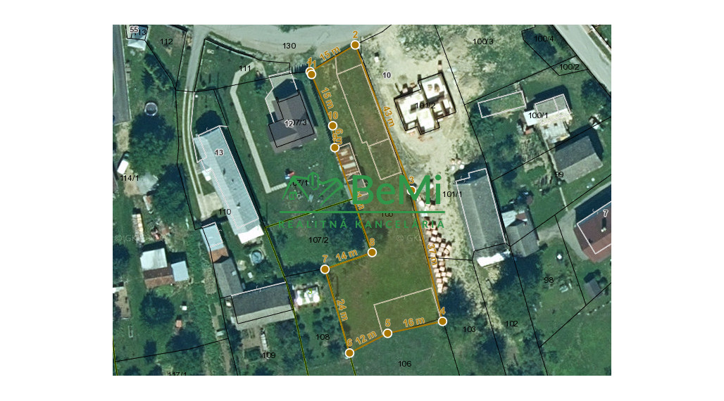 Stavebný pozemok vo Vyšnom Kručove na predaj