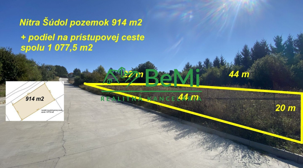 Nitra Šúdol pozemok 1 077 m2 ID 508-14-MIGa