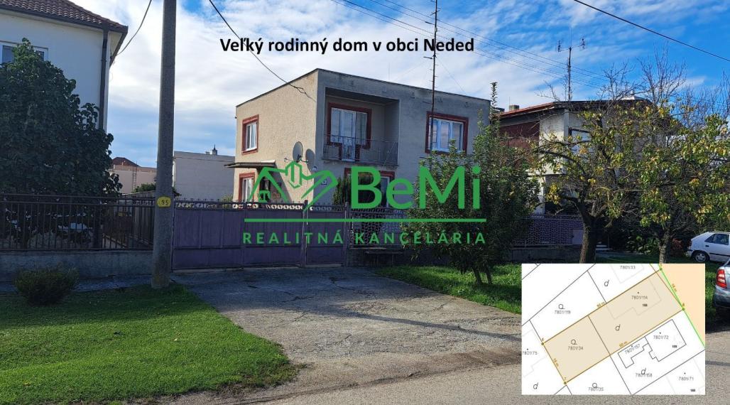 Rodinný dom 5 izb. - 480m2, zachovalý pôvodný stav, Neded ID 002-12-EVBA
