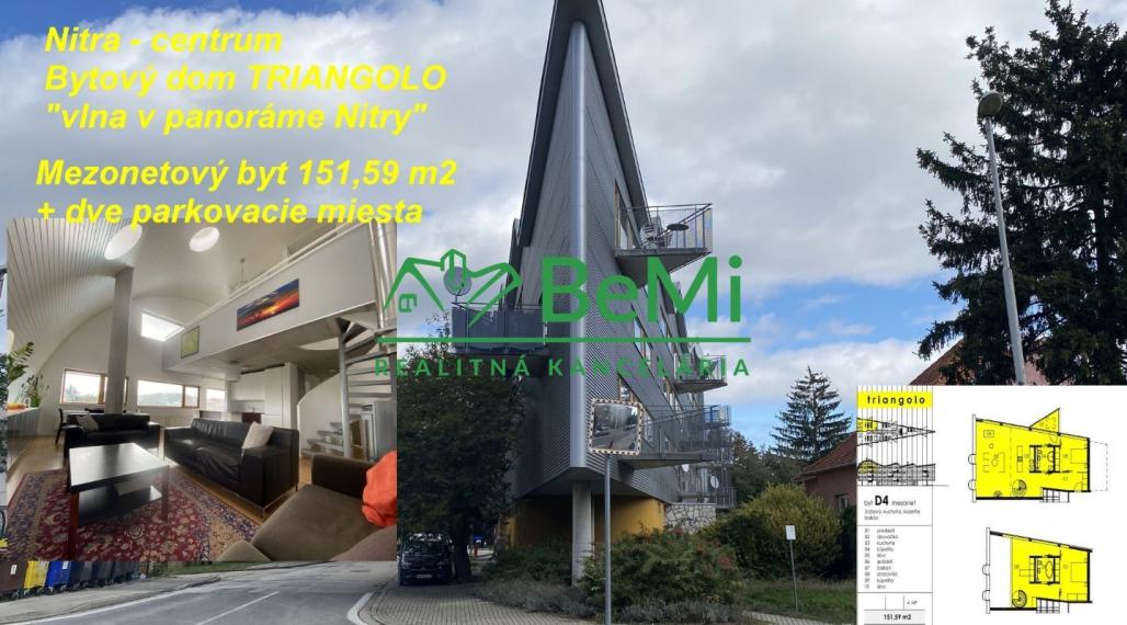 3izbový byt mezonet 151,59 m2 Nitra TRIANGOLO ID 522-213-MIG