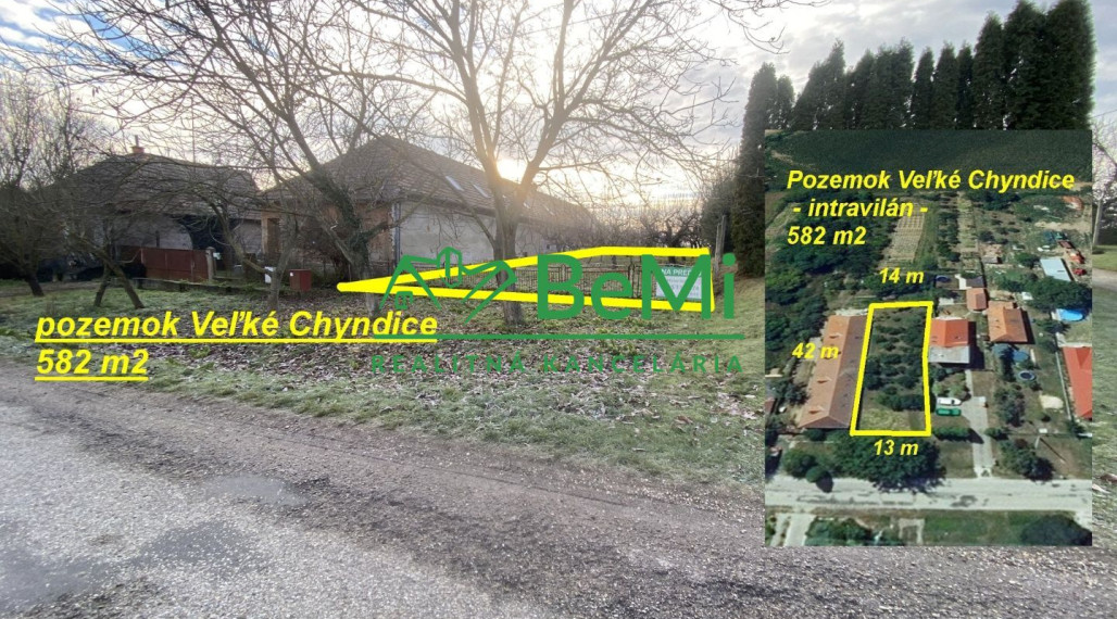 Veľké Chyndice pozemok 582 m2 ID 535-14-MIG