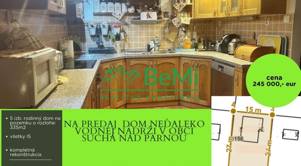 Rodinný dom 5 izb. -335m2, rekonštrukcia, sauna ,letná kuchynka, Suchá nad Parnou ID 020-12-EVBA