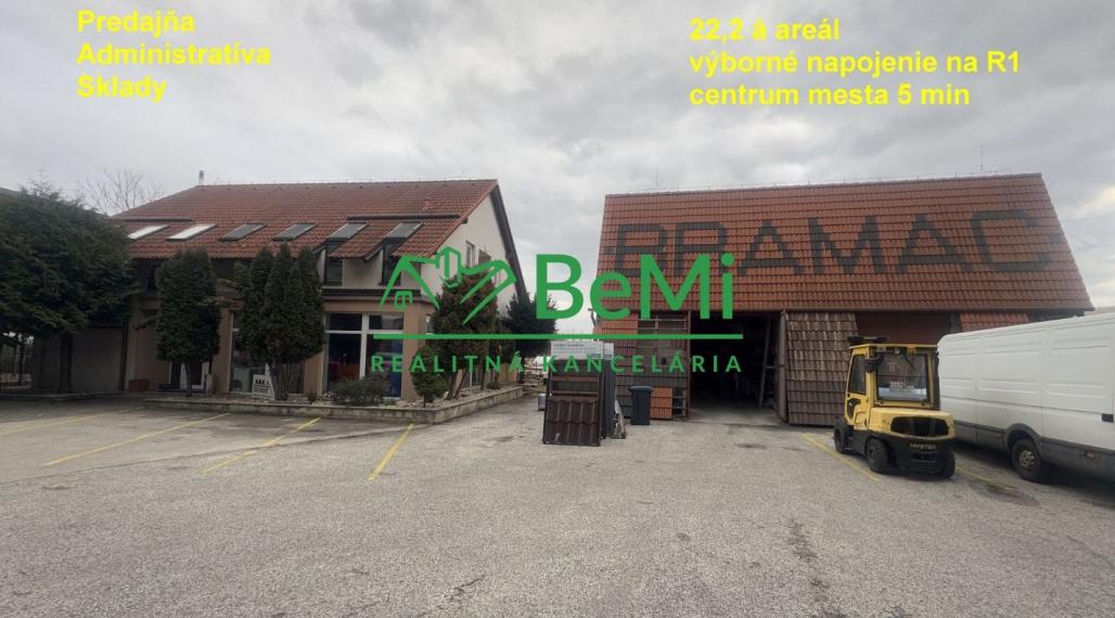 Moderný obchodno-administratívny komplex so skladom Nitra, Priemyselná ul.