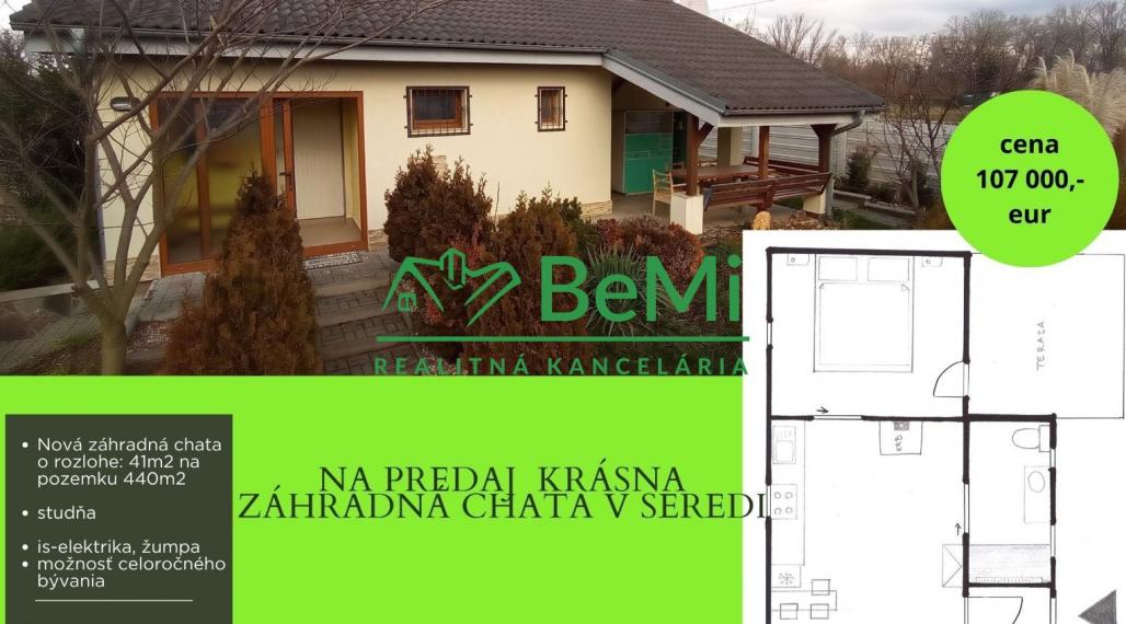 predane Záhradná chata v Záhradkárskej osade s možnosťou celoročného bývania v Seredi