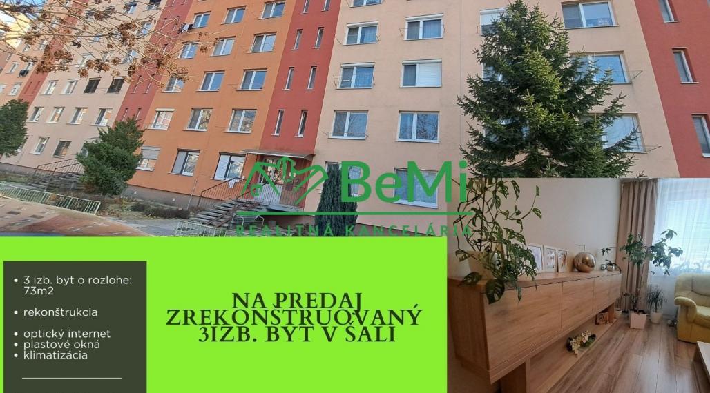 predané3-izbový byt - 73 m², sídlisko Váh, rekonštrukcia, Šaľa ID 025-113-EVBAa